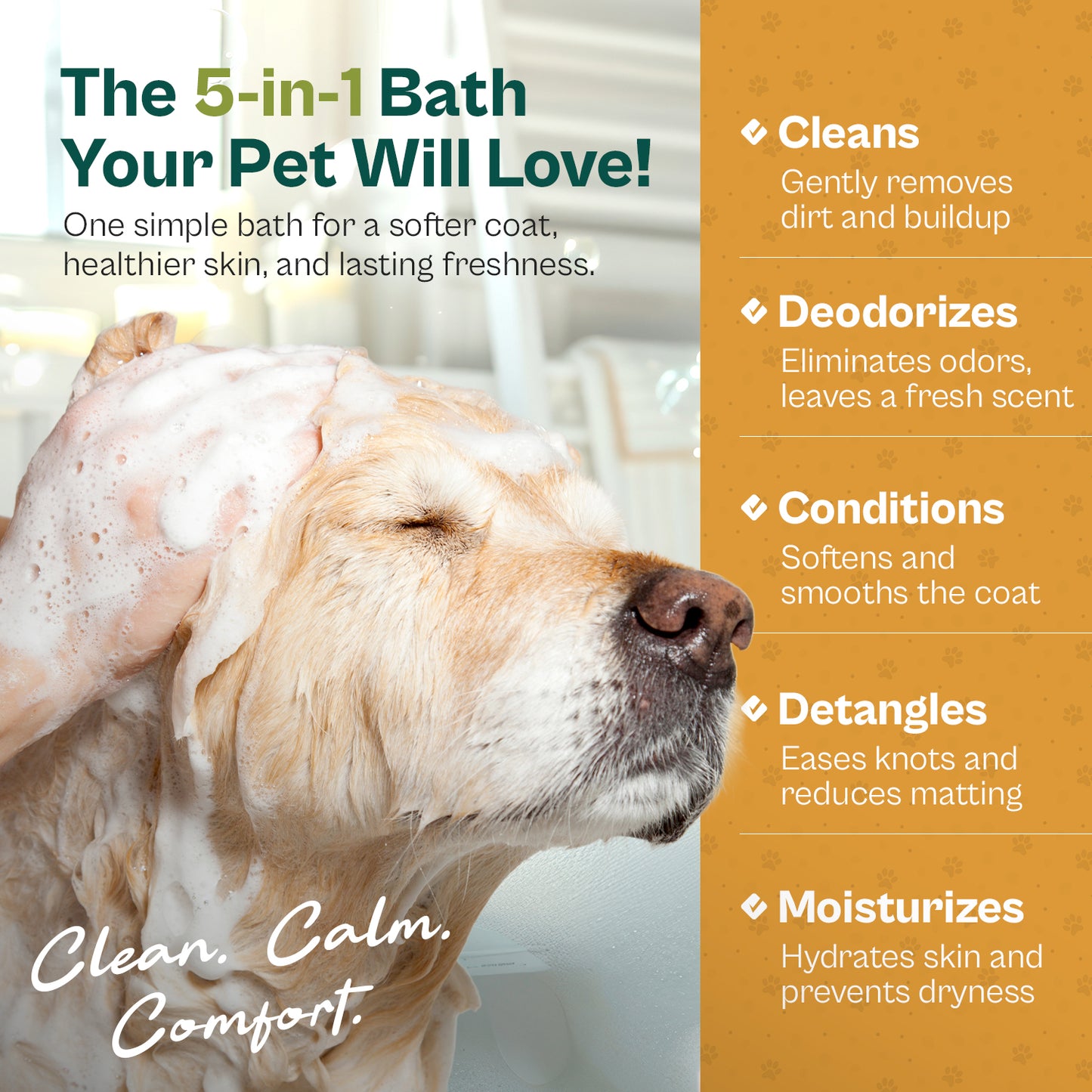 Pro Pet Works Natural, Organic Oatmeal 5 in 1 Shampoo+Conditioner For Dogs & Cats With Sensitive Skin(Antimicrobial & Antibacterial)